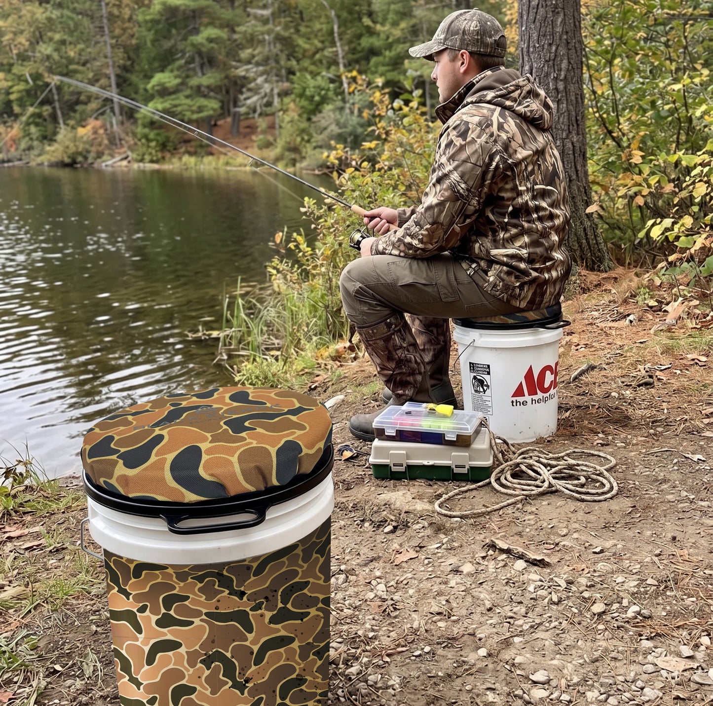 Swivel Padded Bucket Seat - AXS Camo™ Heritage Field