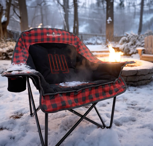 Comfort Cloud Chair - Red Buffalo Check/Black Fleece